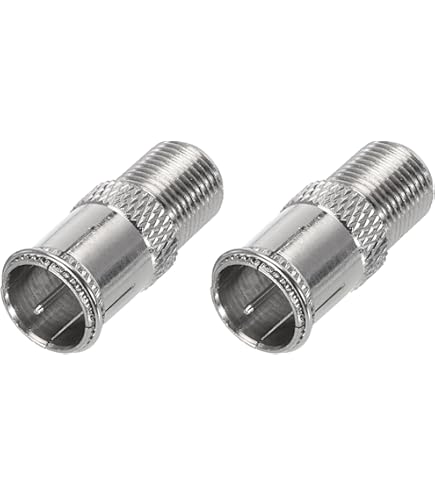 Amazon.co.jp: uxcell 2個 同軸ケーブル延長アダプタコネクタ Fタイプ